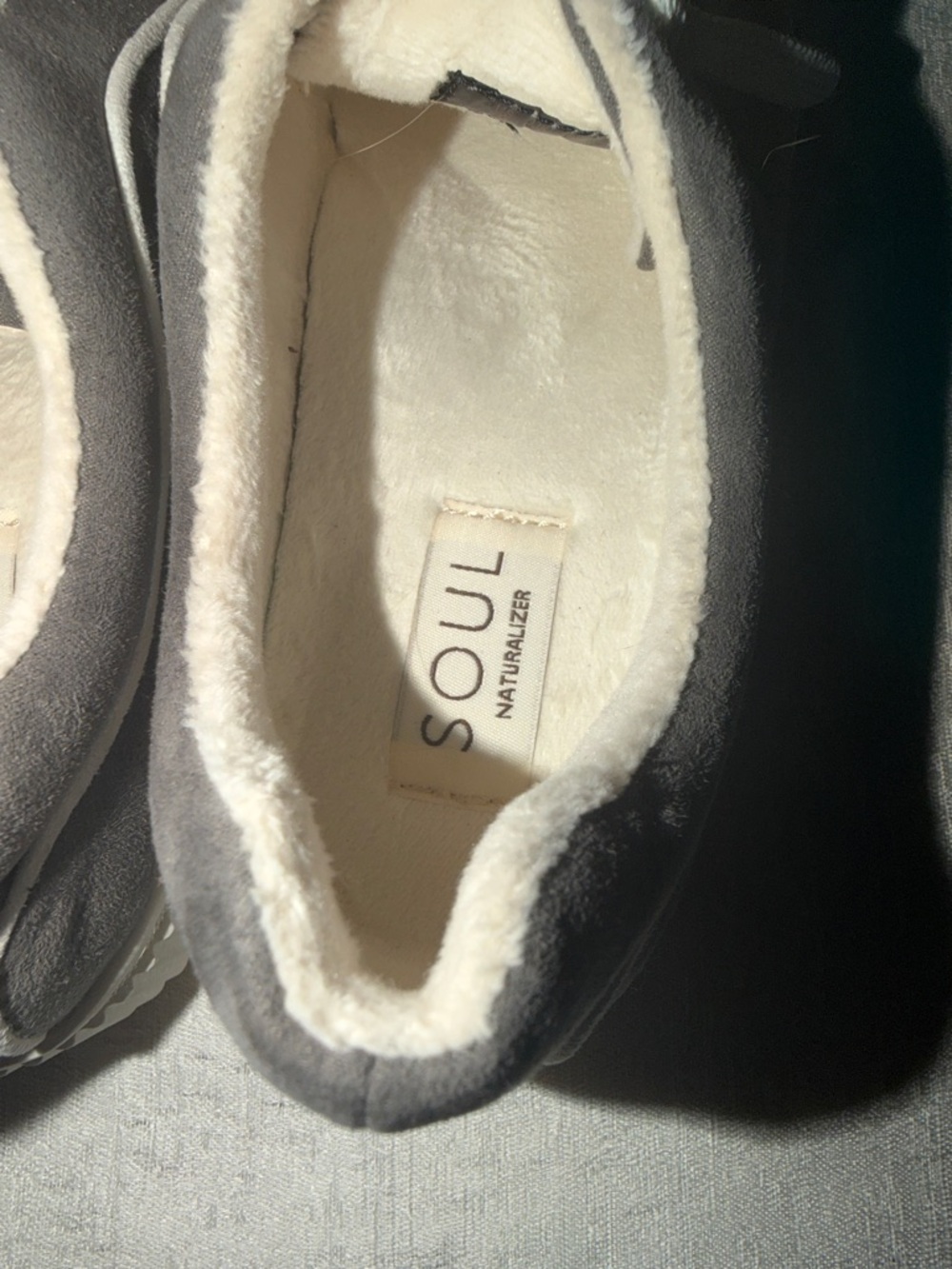 Soul by Naturalizer Platform Tia-Laces Sneakers in Graphite Gray & White Size 7 - Picture 8 of 11